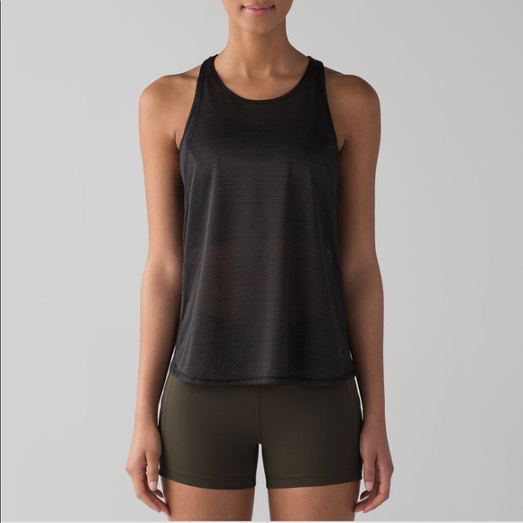 Pushing Limits Black Lululemon Tank with Bra 6 - Picture 1 of 8